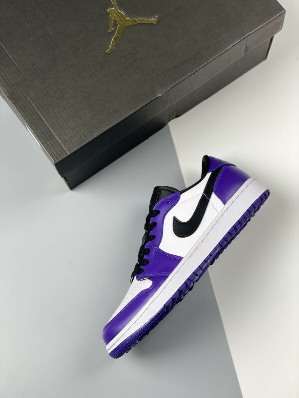 Air Jordan 1 Low Golf White Court Purple-University Red-Black For Sale