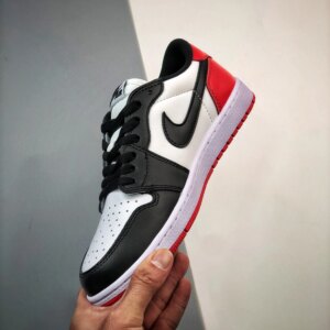 Air Jordan 1 Low OG Black Toe White Black-Varsity Red CZ0790-106 For Sale