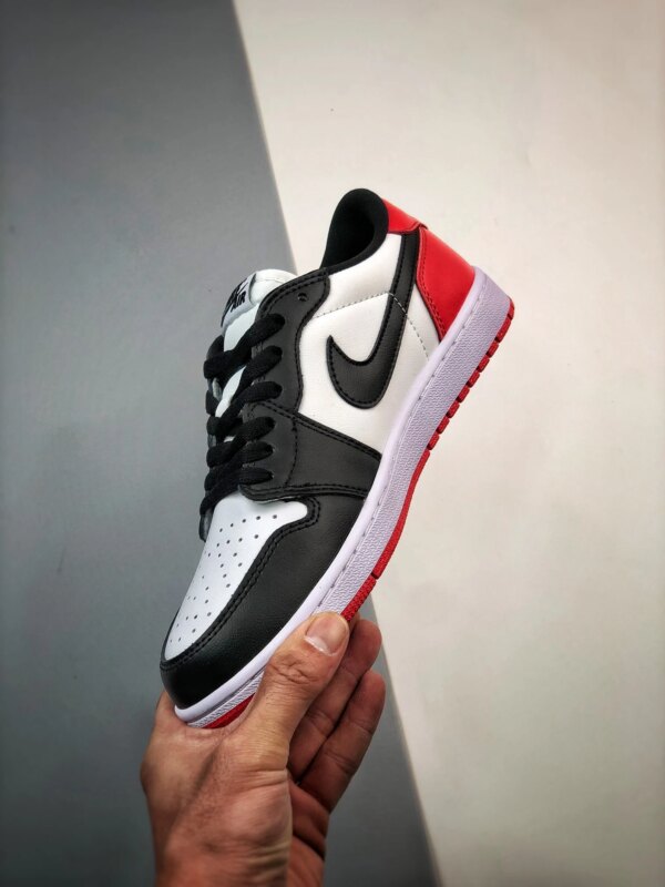 Air Jordan 1 Low OG Black Toe White Black-Varsity Red CZ0790-106 For Sale