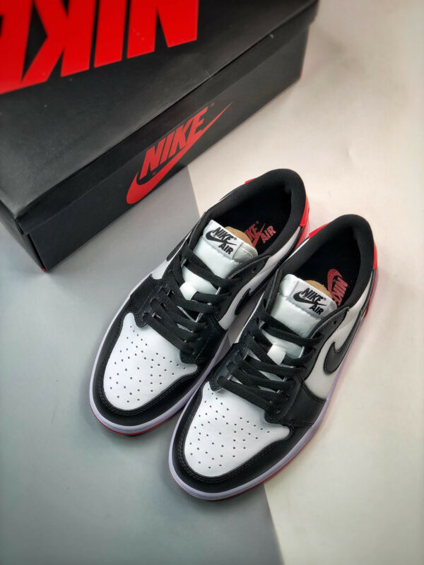 Air Jordan 1 Low OG Black Toe White Black-Varsity Red CZ0790-106 For Sale