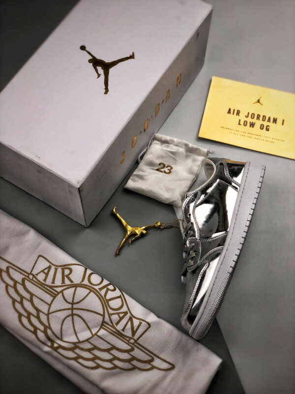 Air Jordan 1 Low Pinnacle Metallic Silver White On Sale