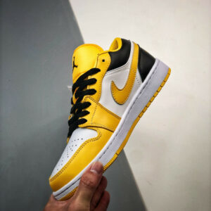 Air Jordan 1 Low Taxi University Gold White Black 553560-701 For Sale