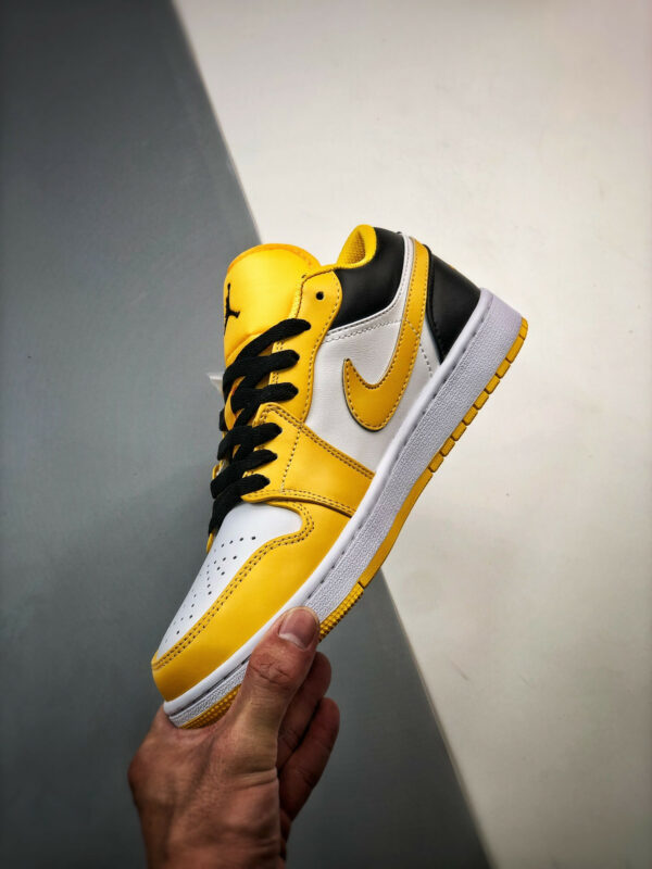 Air Jordan 1 Low Taxi University Gold White Black 553560-701 For Sale