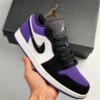 Air Jordan 1 Low White Black-Court Purple 553558-125 On Sale