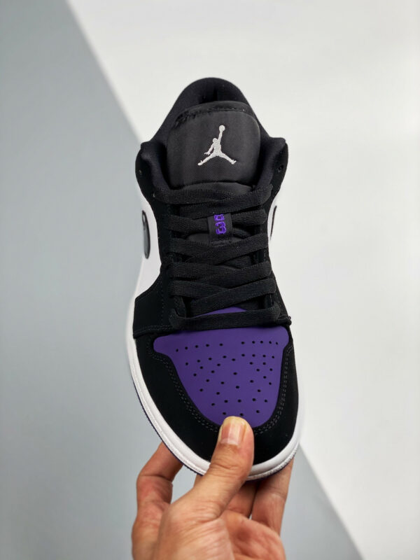 Air Jordan 1 Low White Black-Court Purple 553558-125 On Sale