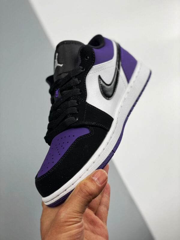 Air Jordan 1 Low White Black-Court Purple 553558-125 On Sale