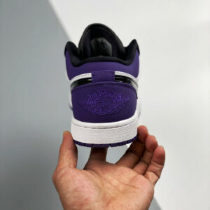 Air Jordan 1 Low White Black-Court Purple 553558-125 On Sale