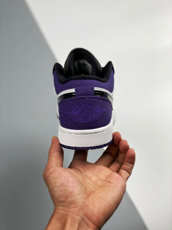 Air Jordan 1 Low White Black-Court Purple 553558-125 On Sale