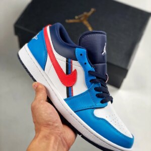 Air Jordan 1 Low White Blue Crimson For Sale