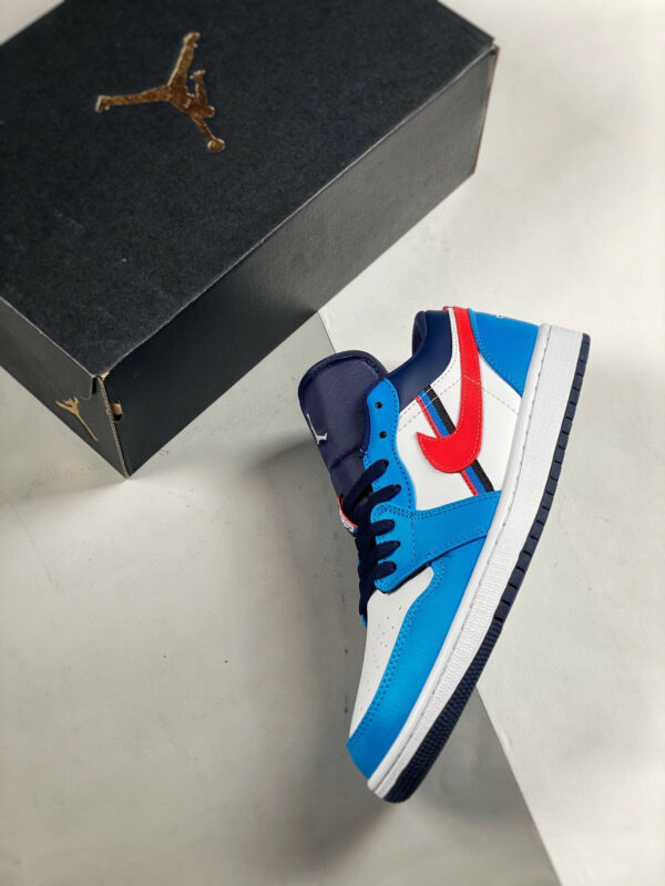 Air Jordan 1 Low White Blue Crimson For Sale