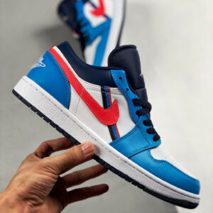 Air Jordan 1 Low White Blue Crimson For Sale