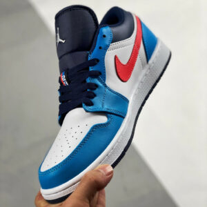 Air Jordan 1 Low White Blue Crimson For Sale