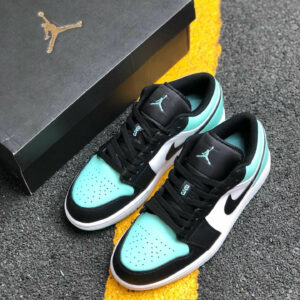 Air Jordan 1 Low White Emerald Rise-Black 553558-117 For Sale