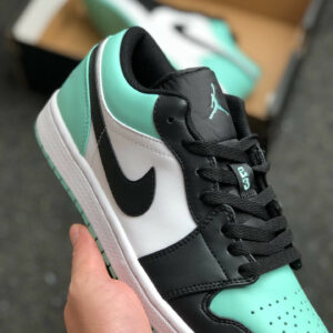 Air Jordan 1 Low White Emerald Rise-Black 553558-117 For Sale