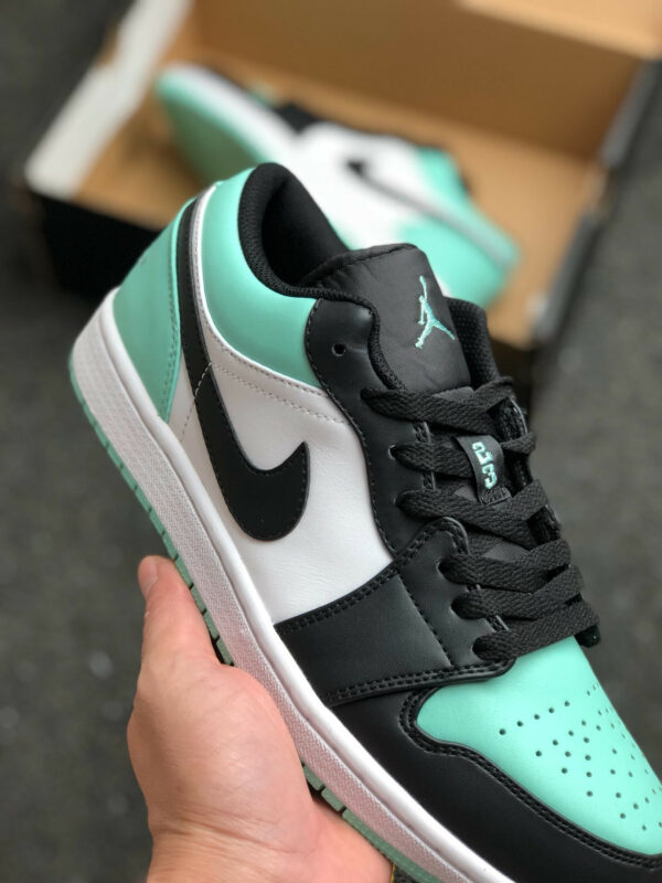 Air Jordan 1 Low White Emerald Rise-Black 553558-117 For Sale