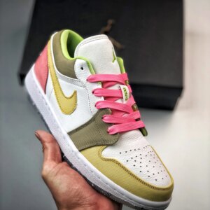 Air Jordan 1 Low White Vivid Green DJ0341-100 For Sale