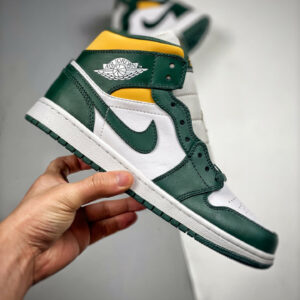 Air Jordan 1 Mid Seattle Supersonics Green Yellow For Sale