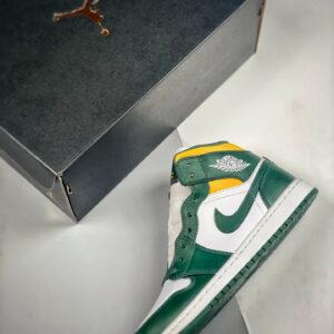 Air Jordan 1 Mid Seattle Supersonics Green Yellow For Sale