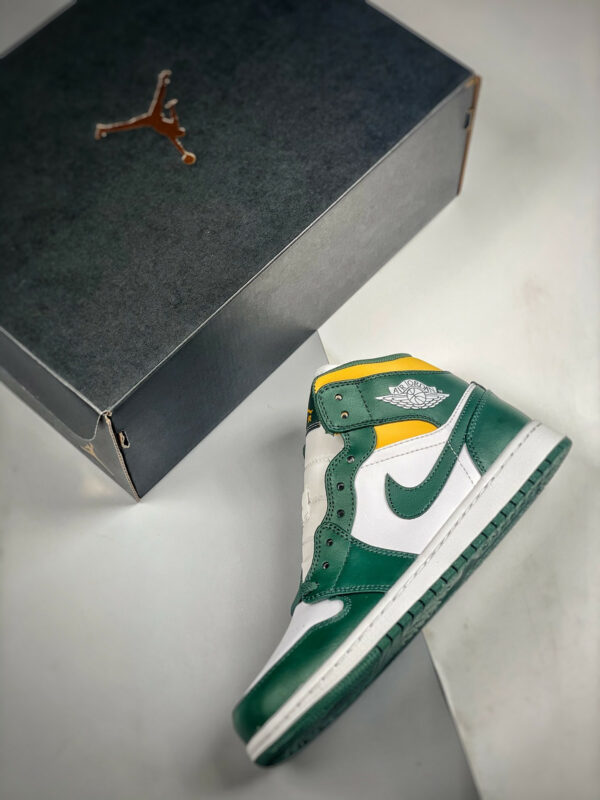 Air Jordan 1 Mid Seattle Supersonics Green Yellow For Sale