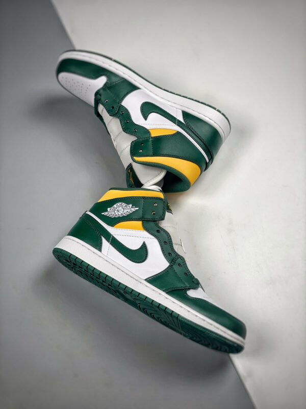 Air Jordan 1 Mid Seattle Supersonics Green Yellow For Sale