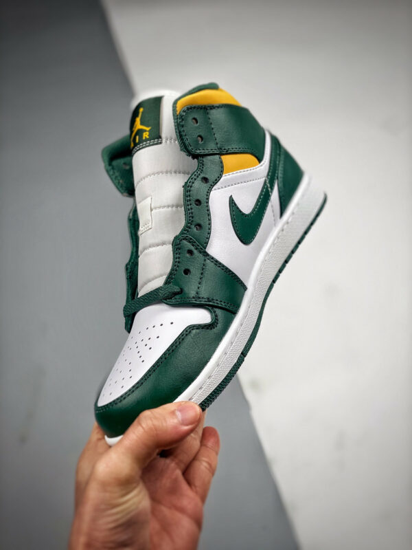 Air Jordan 1 Mid Seattle Supersonics Green Yellow For Sale