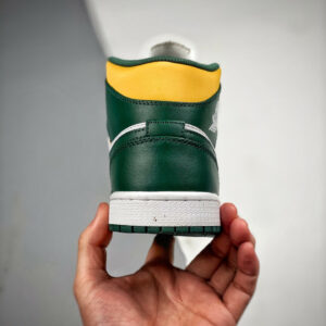 Air Jordan 1 Mid Seattle Supersonics Green Yellow For Sale