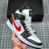 Air Jordan 1 Mid Alternate Swoosh Black Red White Green For Sale