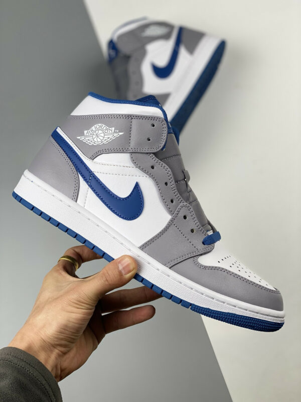 Air Jordan 1 Mid Cement Grey White-True Blue DQ8426-014 For Sale