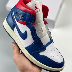 Air Jordan 1 Mid French Blue Blue WhiteRed BQ6472-146