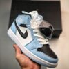 Air Jordan 1 Mid Ice Blue Black-Sail-White 555112-401 For Sale