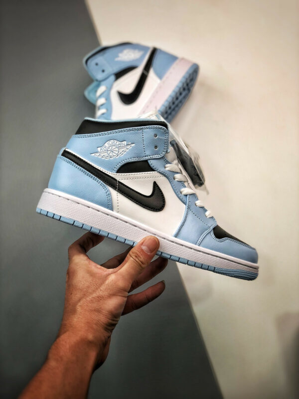 Air Jordan 1 Mid Ice Blue Black-Sail-White 555112-401 For Sale