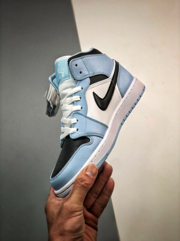 Air Jordan 1 Mid Ice Blue Black-Sail-White 555112-401 For Sale