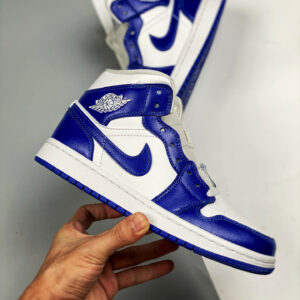 Air Jordan 1 Mid Kentucky White Hyper Royal BQ6472-104 For Sale