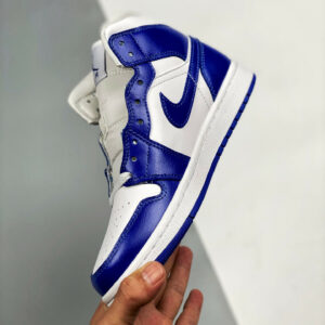 Air Jordan 1 Mid Kentucky White Hyper Royal BQ6472-104 For Sale