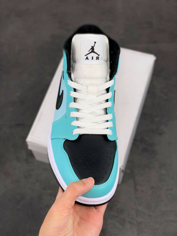 Air Jordan 1 Mid Light Dew Black-Teal Tint-White For Sale