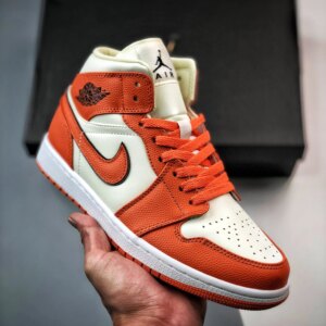 Air Jordan 1 Mid SE Coconut Milk Sport Spice-Black-Sail For Sale