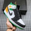 Air Jordan 1 Mid SE Oakland White Black Green Yellow For Sale