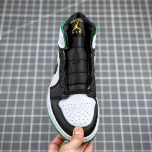 Air Jordan 1 Mid SE Oakland White Black Green Yellow For Sale