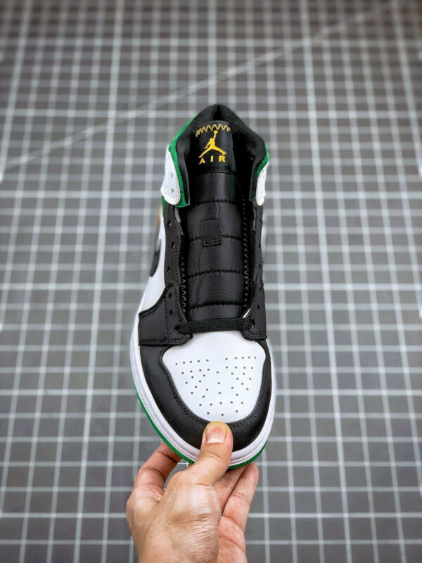 Air Jordan 1 Mid SE Oakland White Black Green Yellow For Sale