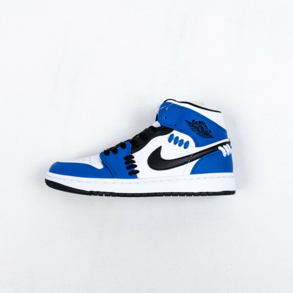 Air Jordan 1 Mid SE Sisterhood Game Royal Black-White For Sale