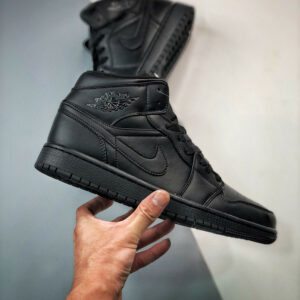 Air Jordan 1 Mid Triple Black 554724-093 For Sale