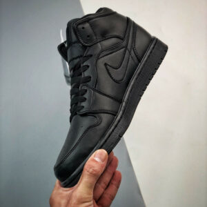 Air Jordan 1 Mid Triple Black 554724-093 For Sale