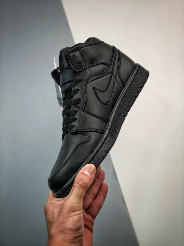 Air Jordan 1 Mid Triple Black 554724-093 For Sale