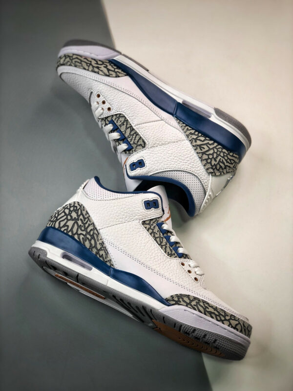 Air Jordan 3 Wizards PE White Metallic Copper-True Blue CT8532-148 For Sale