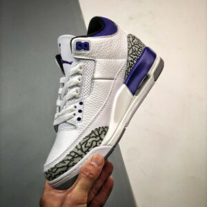 Air Jordan 3 White Black-Dark Iris-Cement Grey CT8532-105 For Sale