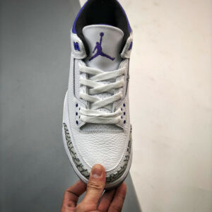 Air Jordan 3 White Black-Dark Iris-Cement Grey CT8532-105 For Sale