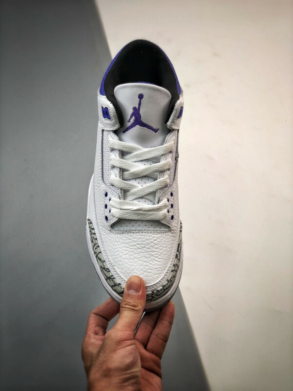 Air Jordan 3 White Black-Dark Iris-Cement Grey CT8532-105 For Sale