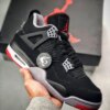 Air Jordan 4 Bred 2019 Black Cement Grey-Summit White-Fire Red