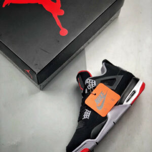 Air Jordan 4 Bred 2019 Black Cement Grey-Summit White-Fire Red