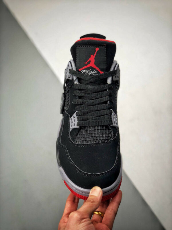 Air Jordan 4 Bred 2019 Black Cement Grey-Summit White-Fire Red